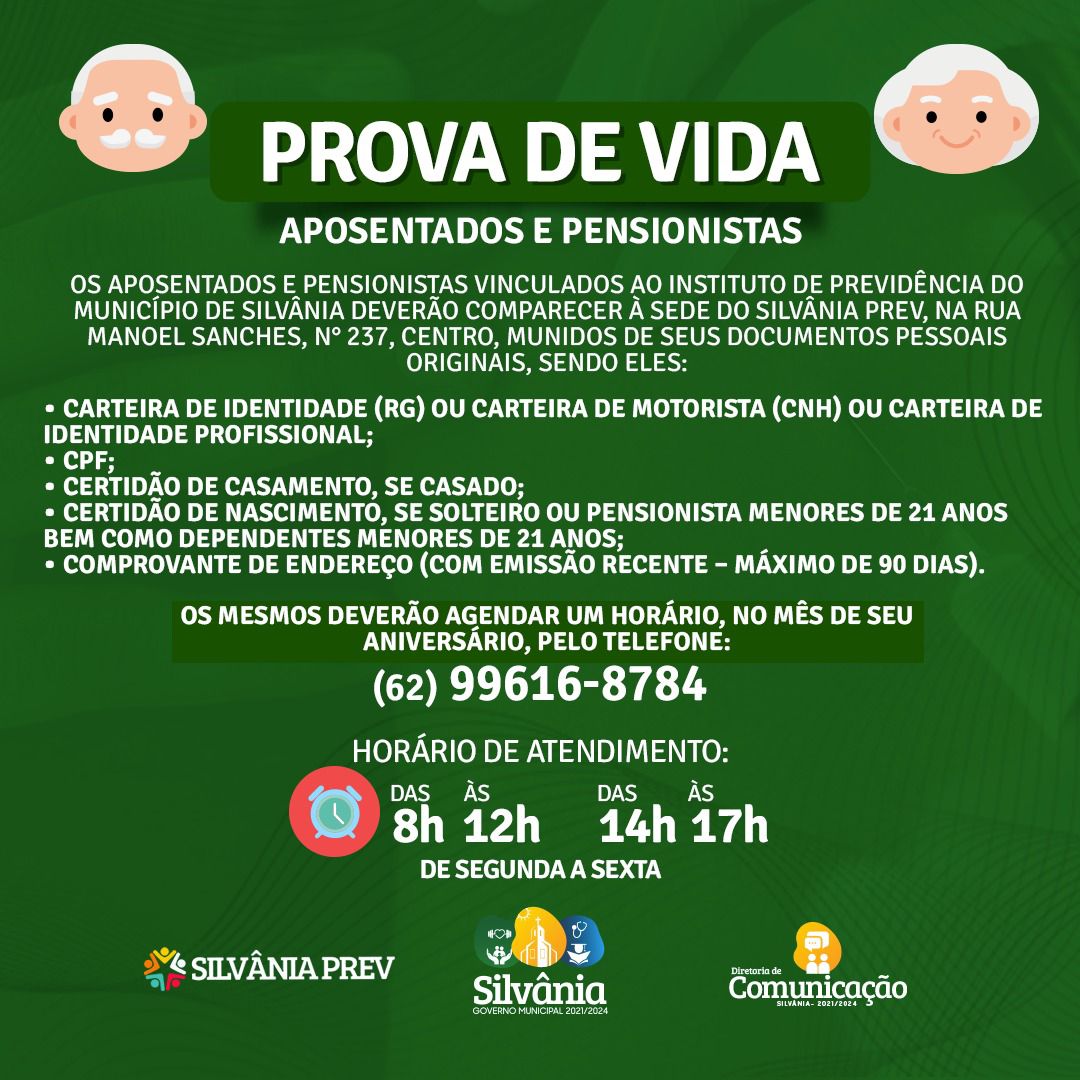 EDITAL DE RECADASTRAMENTO/PROVA DE VIDA 001/2022